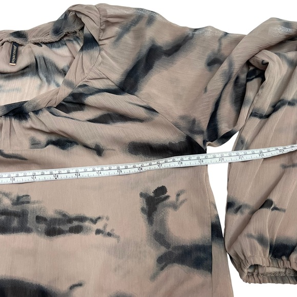 Soya Concept Taupe Black Scoop Neck Long Sleeve Top Size S - Picture 7 of 12